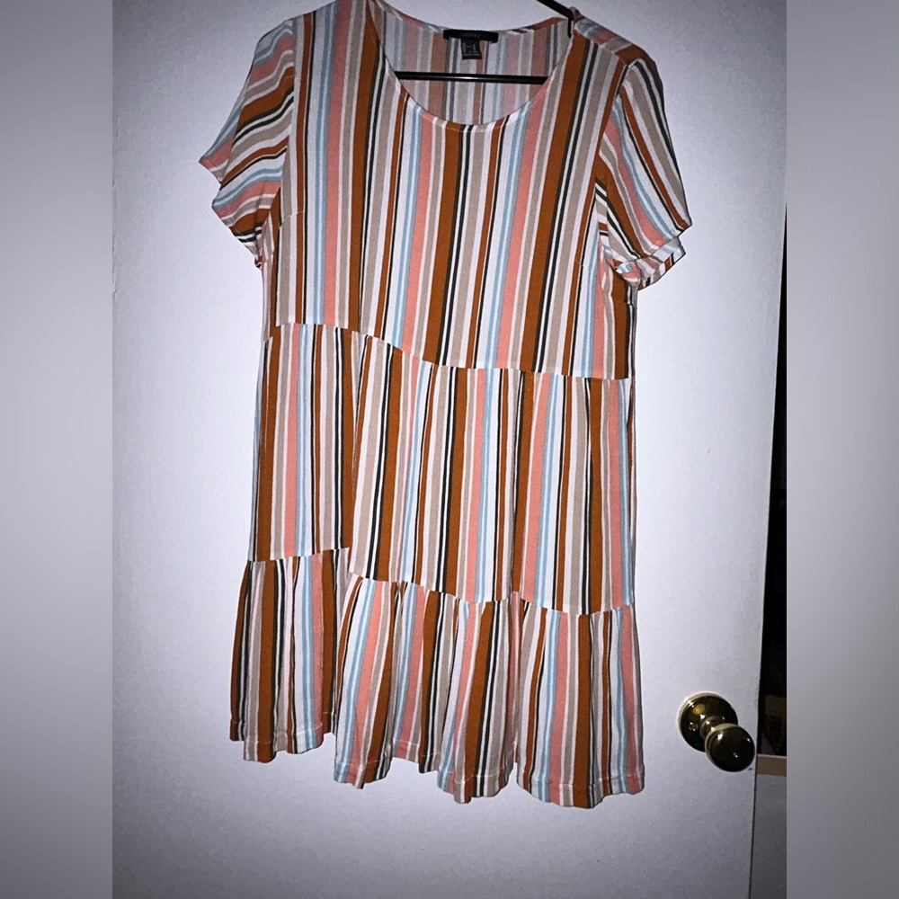 Striped tiered dress